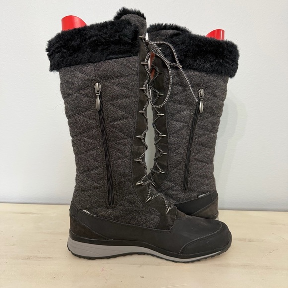 Salomon Grey Quilted Hike High Winter Boots Size 7.5 - Picture 3 of 11